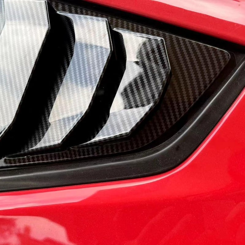 Fewshaw Carbon Fiber Style Side Window Louvers Air Vent Shades Cover Blinds for Nissan 370Z - Image 3